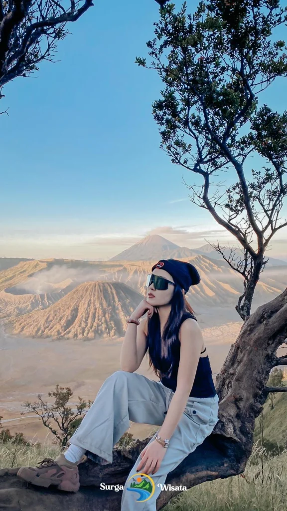 Peserta private trip Bromo menikmati sunrise dengan jeep eksklusif di Penanjakan, Gunung Bromo, Jawa Timur